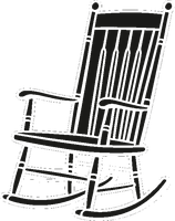 The Front Porch Times rocking chair logo